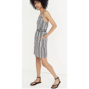 NWT Madewell Apron Mini Dress in Evelyn Stripe Size 12